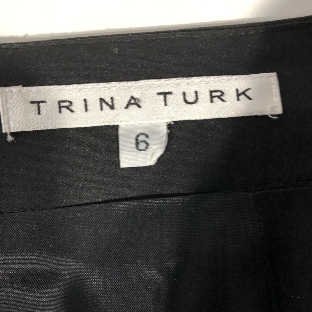 Trina Turk Faux Wrap Black Stretch Pencil Skirt - Picture 7 of 8